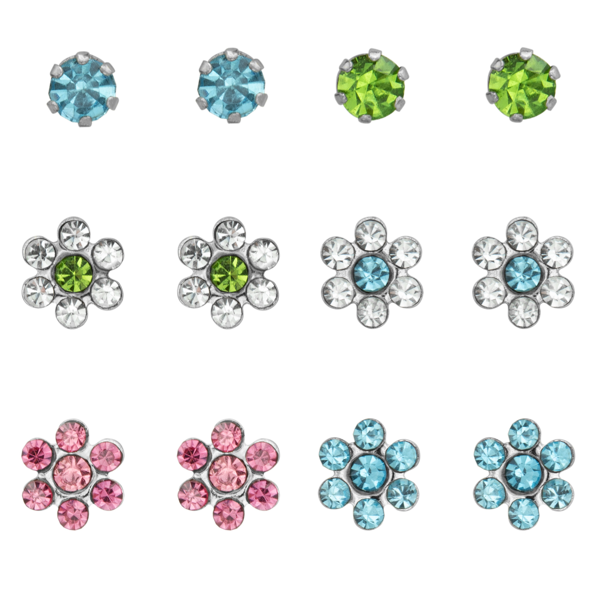 Girls Assortment of Stud Earrings